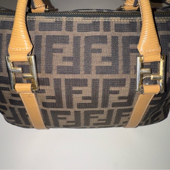 Fendi Brown and Tan Boston Bag - Picture 3 of 9